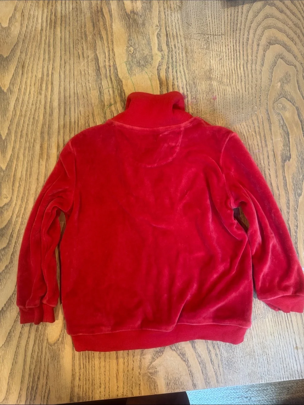 Ralph Lauren Kids Red Velour Two Piece Set - Cozy Pullover Top & Pants